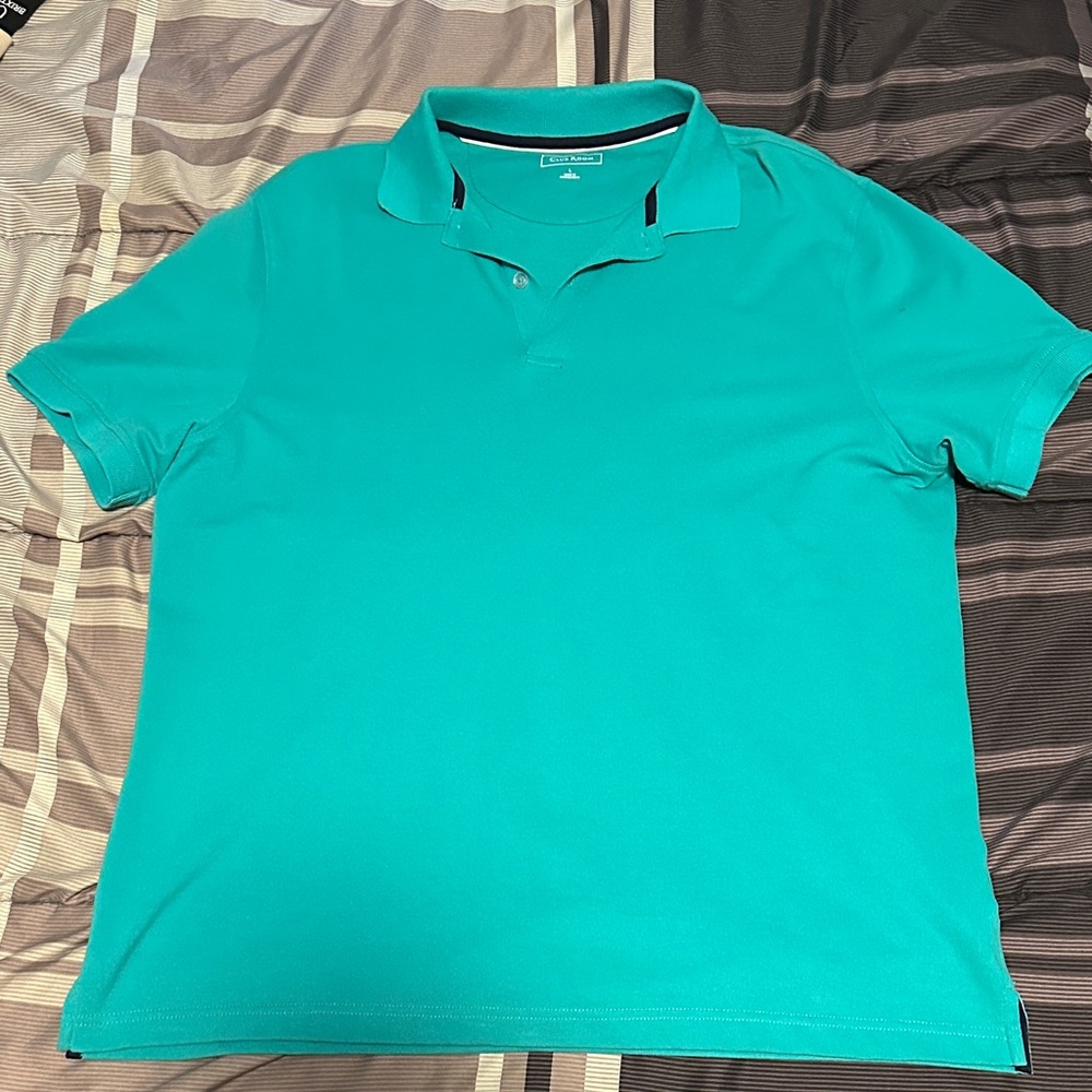 Club Room Men's Turquoise Polo Shirt